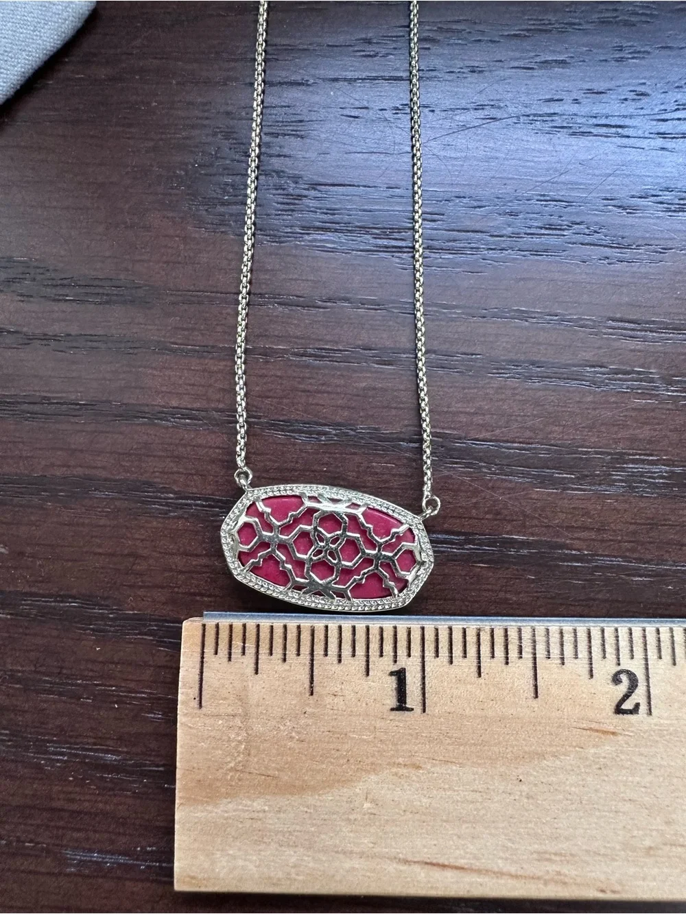 Kendra Scott Gold Adjustable Red Pendant Necklace